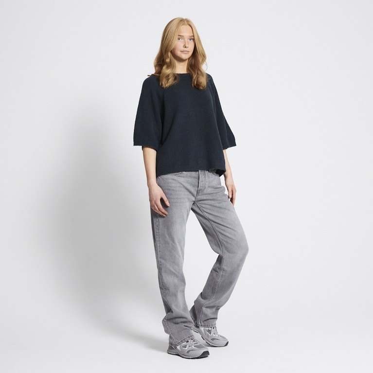 Basic knit tee "Knitted Tee" Dark Blue
